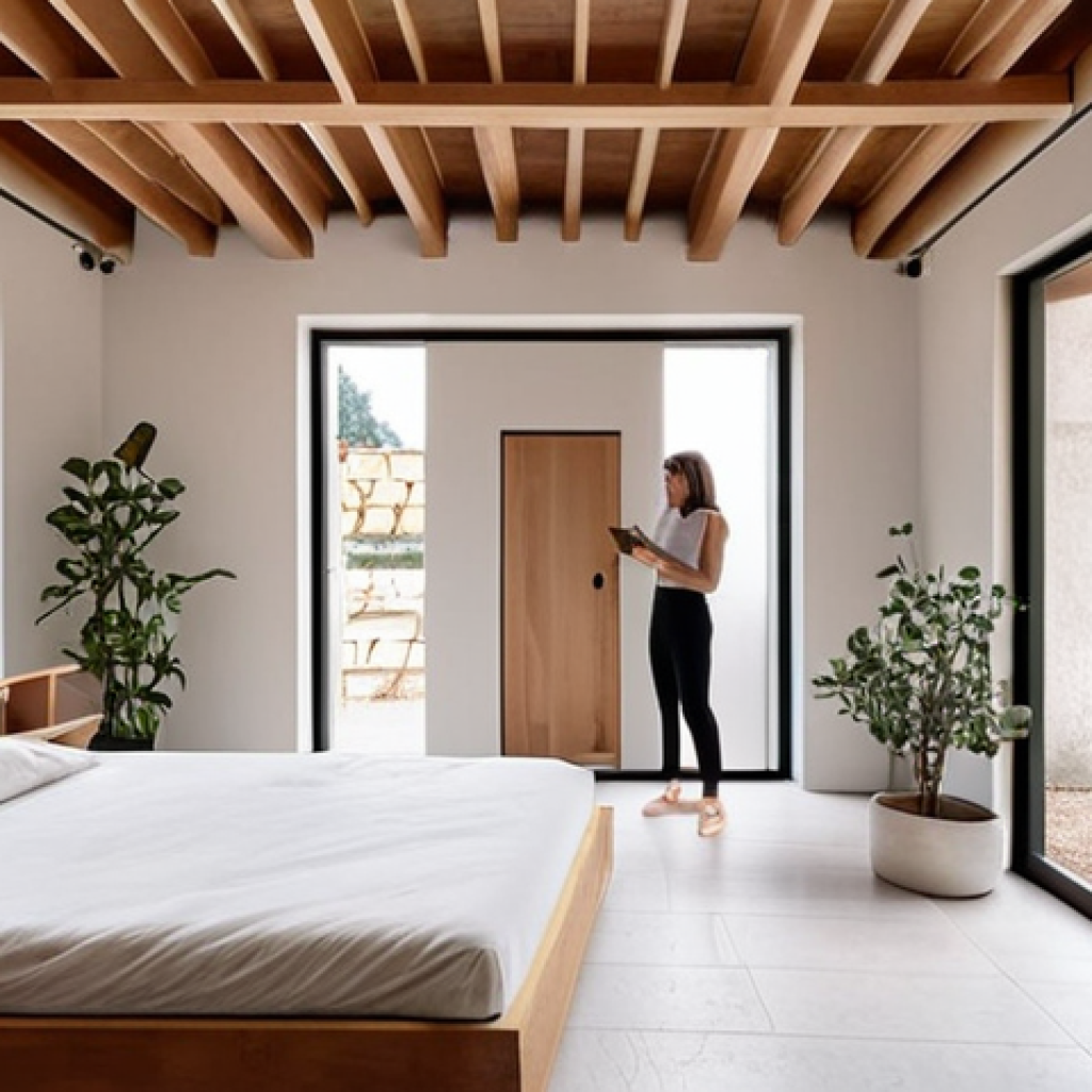 **A modern Italian architect influencer showcasing a sustainable building material on Instagram. Focus on natural light, clean design, and the architect engaging with followers in the comments section. Include hashtags like #ArchitetturaItaliana, #DesignSostenibile, and #BuildingMaterials.**