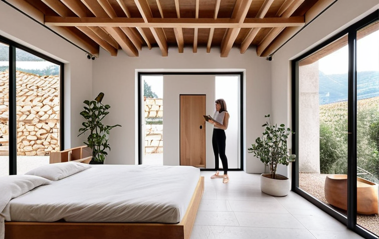 **A modern Italian architect influencer showcasing a sustainable building material on Instagram. Focus on natural light, clean design, and the architect engaging with followers in the comments section. Include hashtags like #ArchitetturaItaliana, #DesignSostenibile, and #BuildingMaterials.**