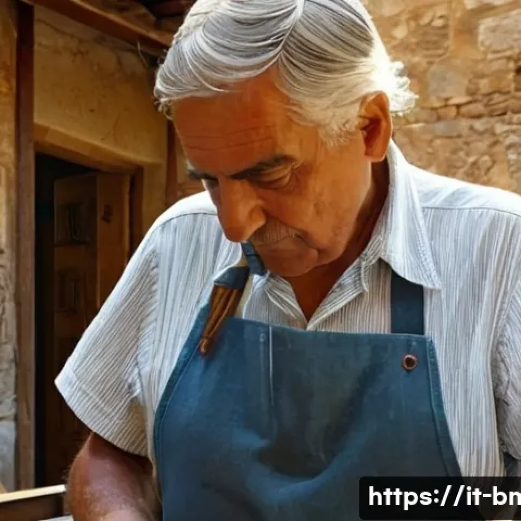 건축자재 마케팅 성공사례 - **Prompt:** "A close-up, highly detailed image of an elderly, skilled Italian artisan, with weathere...