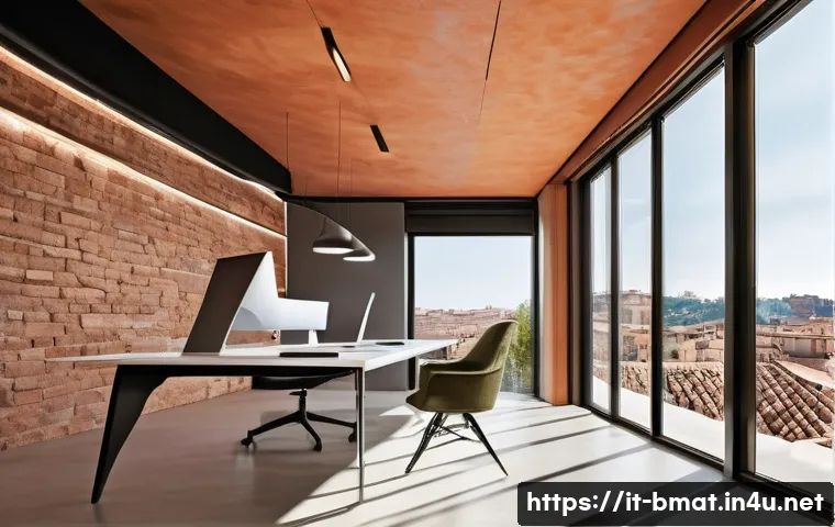건축자재 마케팅 전문 용어 정리 - **Prompt:** A dynamic, modern Italian architect in a sunlit, contemporary office overlooking a citys...