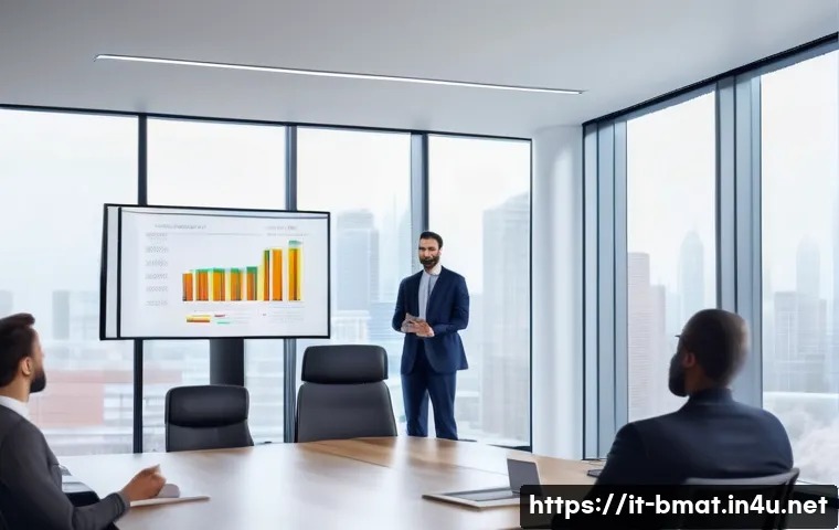 건축자재 마케팅 전문가 연봉 분석 - A professional marketing specialist in the construction materials industry presenting technical prod...