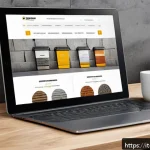 건축자재 마케팅과 전자상거래 E commerce - A modern, sleek construction materials e-commerce website homepage displayed on multiple devices&mdash;des...