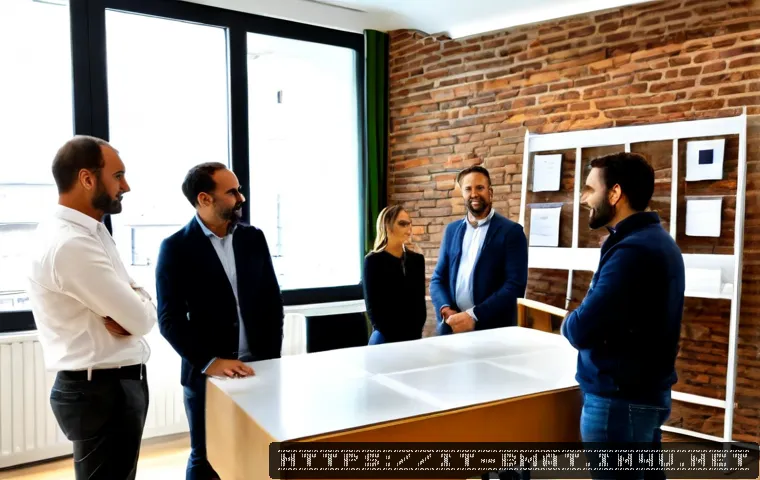 Home 17 건축자재 마케팅 교육 과정 - Photorealistic Italian construction materials marketing training workshop, confident instructor pres...